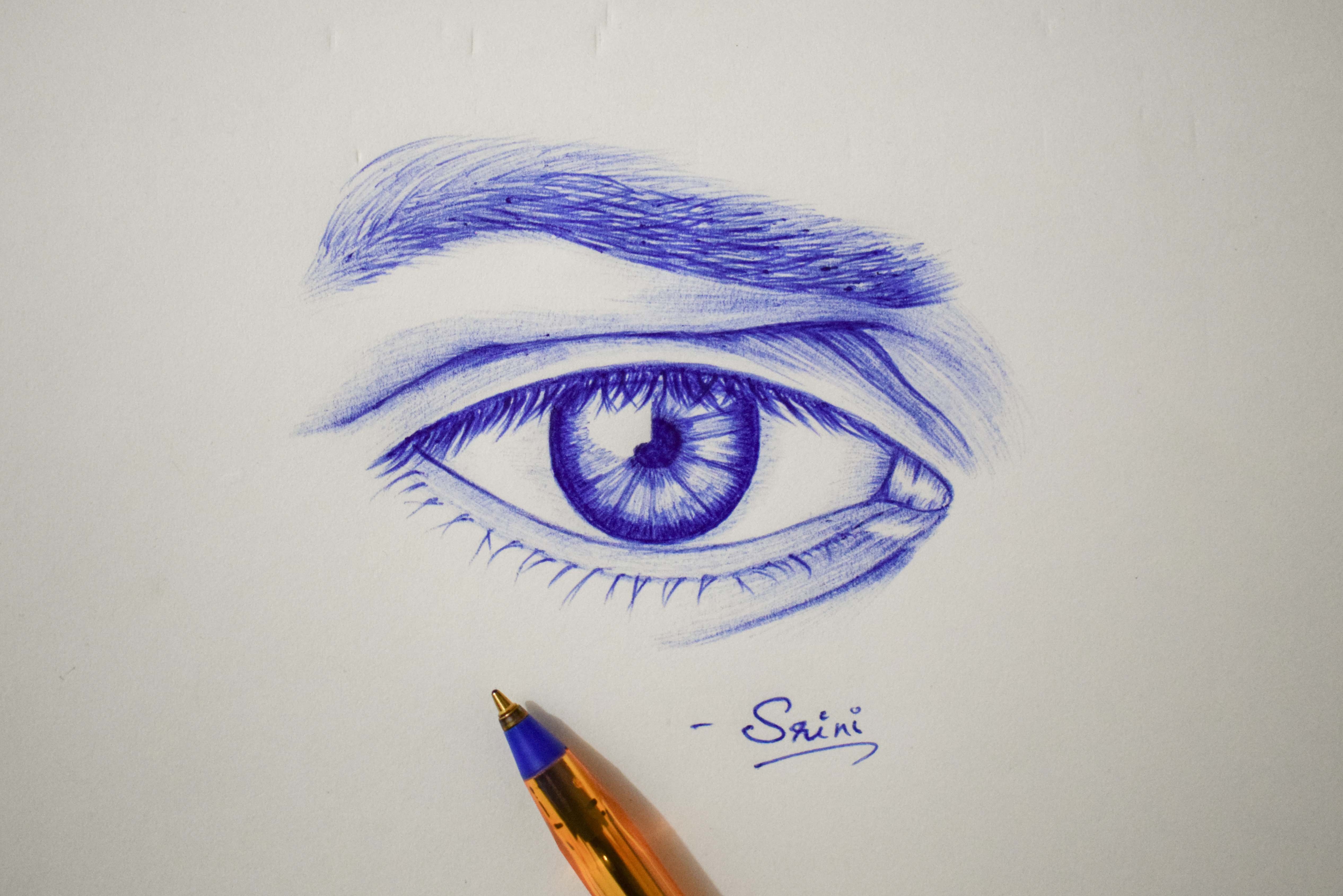 Глаз рисунок ручкой