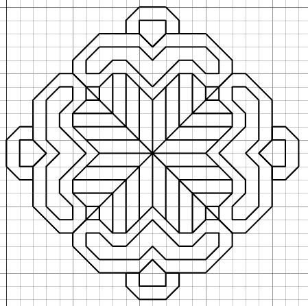 Рисунки узоры по клеточкам ручкой в тетради красивые (49 фото)