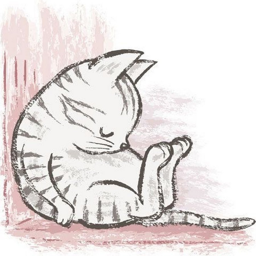 Рисунки котята милые и смешные для срисовки