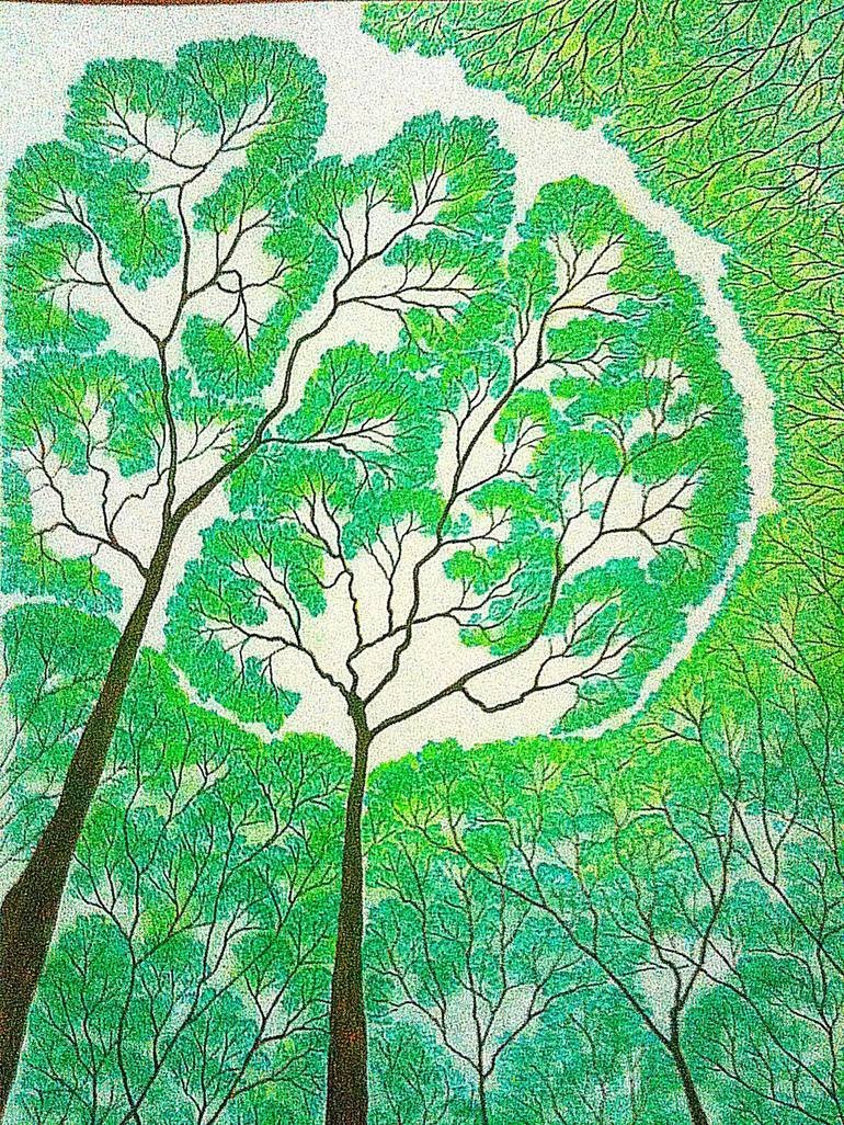Рисованный лес