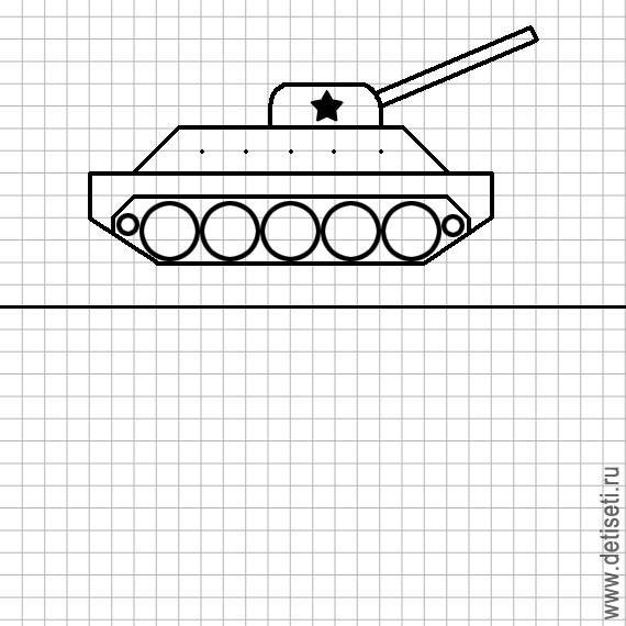 Танк карандашом