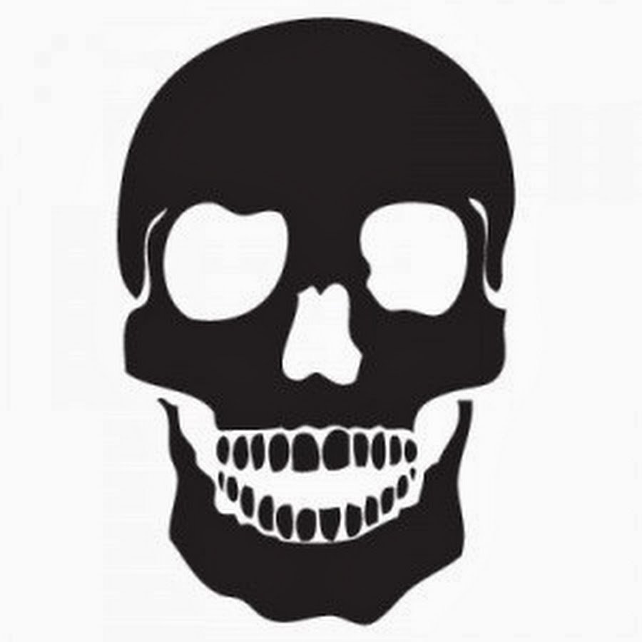 Черный череп Хэллоуин