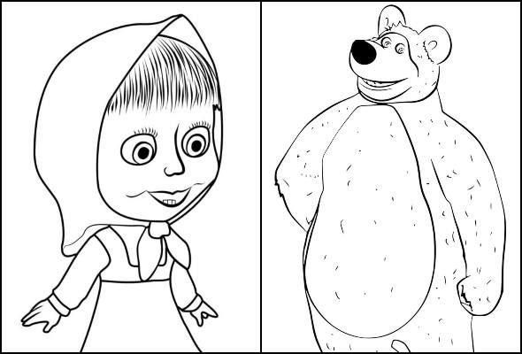 Сами начинают руки рисовать маша и медведь