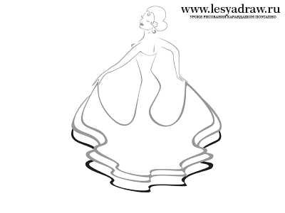 Раскраска испанская танцовщица