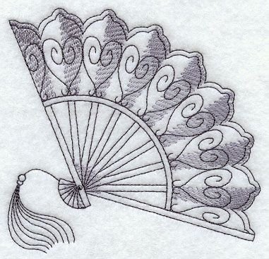 Веер карандашом