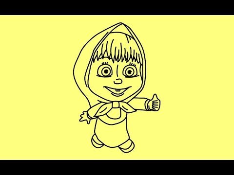 Рисование Маша и медведь