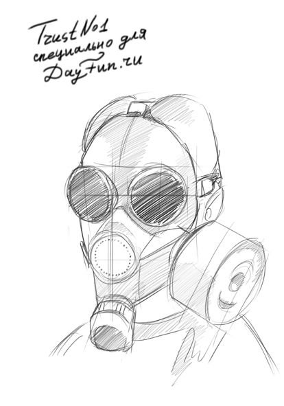 Противогаз метро 2033 рисунок