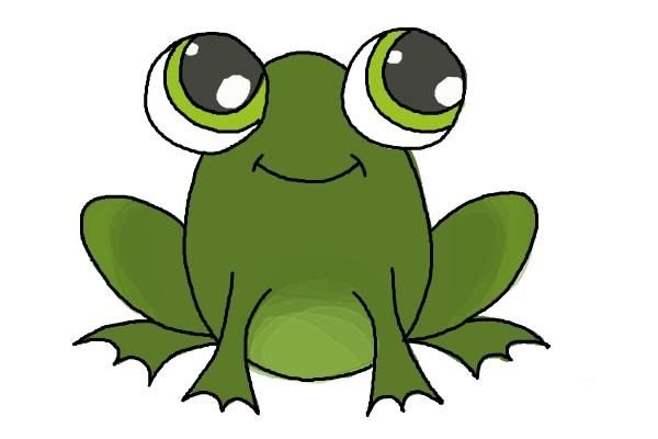 Лягушка рисунок карандашом