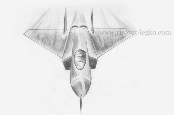 Истребитель карандашом спереди