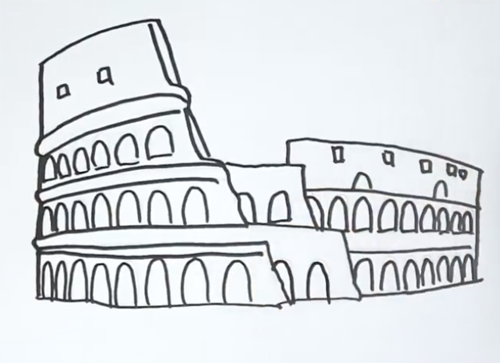 Колизей для срисовки