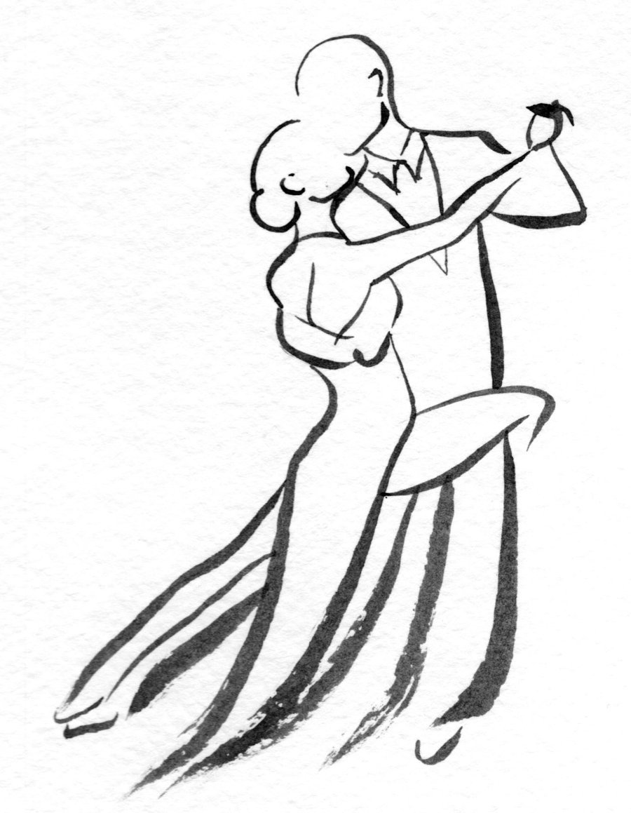Контур танцующей пары