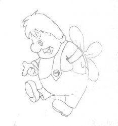 Малыш и Карлсон рисунок карандашом