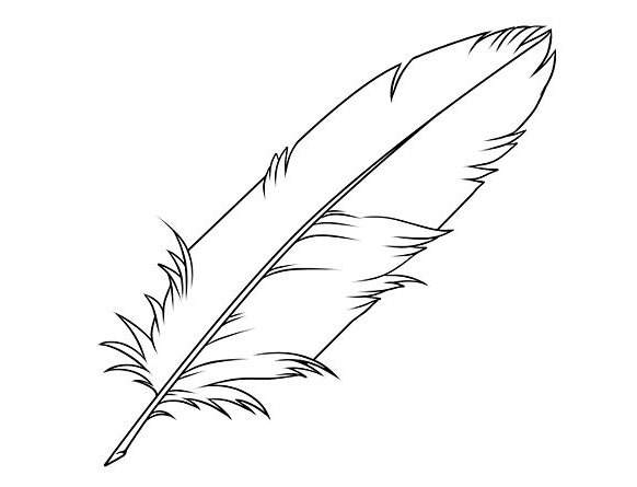 Перо тату эскиз