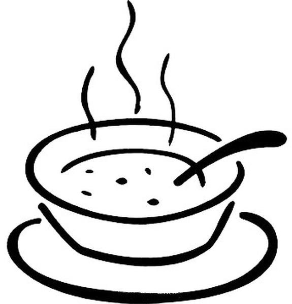 Суп раскраска для детей