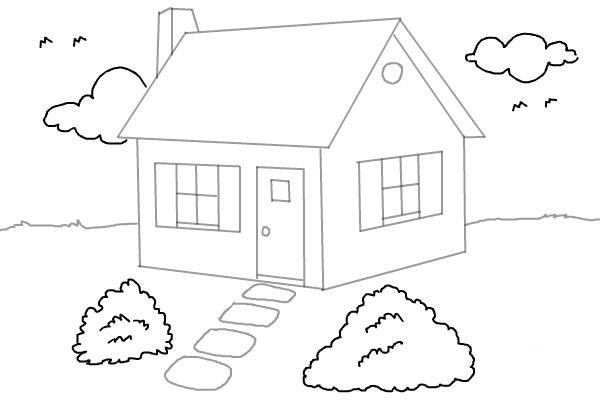 Домик рисунок