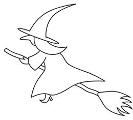 Рисунок ведьмочки легко