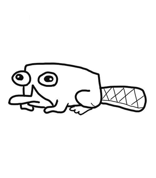 Утконос карандашом