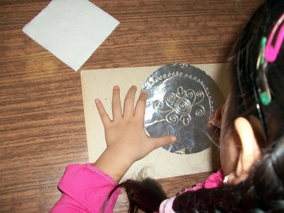 Рисование на фольге для детей