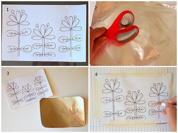 Рисование фольгой пошагово