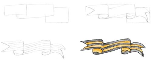 Георгиевская лента раскраска