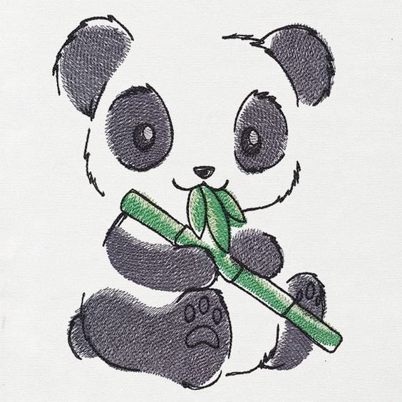 Панда рисунок легкий