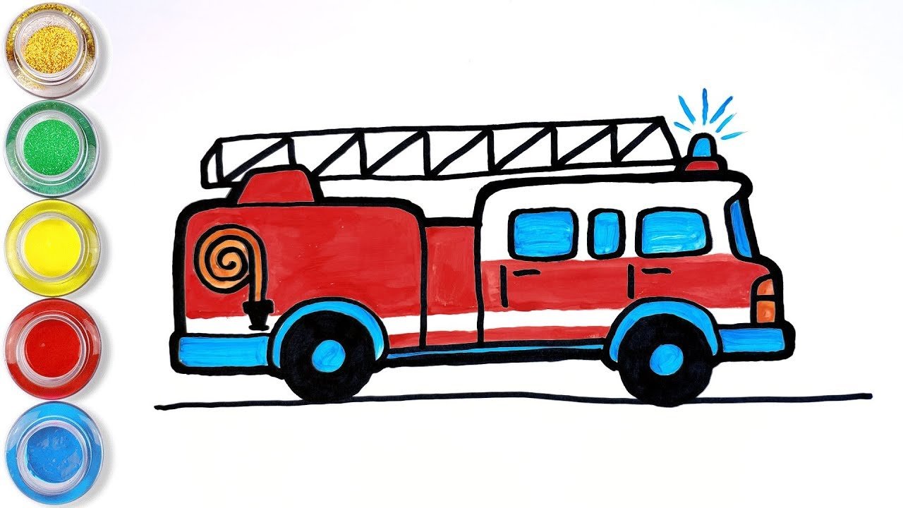 Пожарная машина поэтапно. Рисование для детей пожарная машина. Нарисовать пожарную машину. Пожарная машина рисунок. Пожарная машина рисунок для детей.