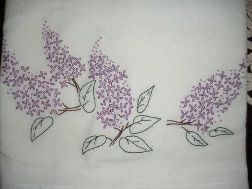 Вышивка лентами сирень схема