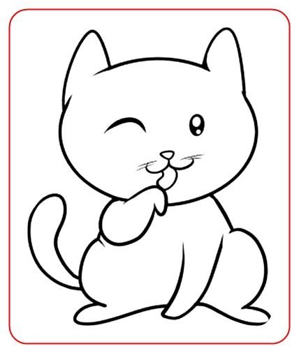 Рисунки котят для срисовки