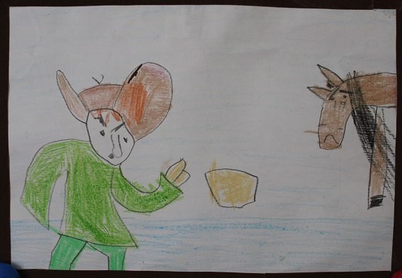 Косарь рисунок для детей