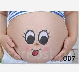 Рисунки на животе у беременных простые