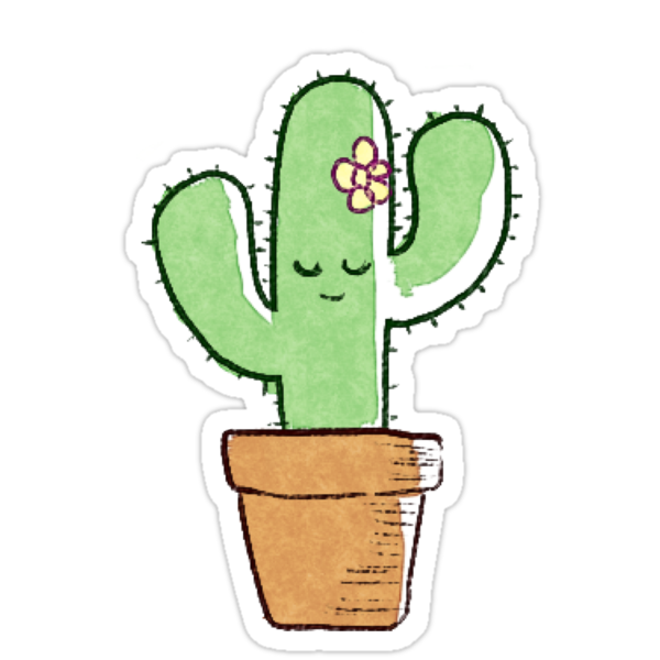 Рисунок Кактус легкий несложный