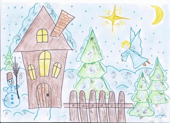 Рождественские рисунки своими руками
