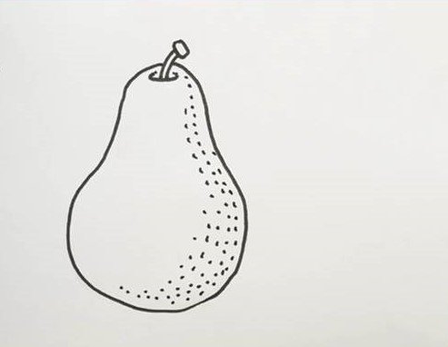Стилизация груши карандашом