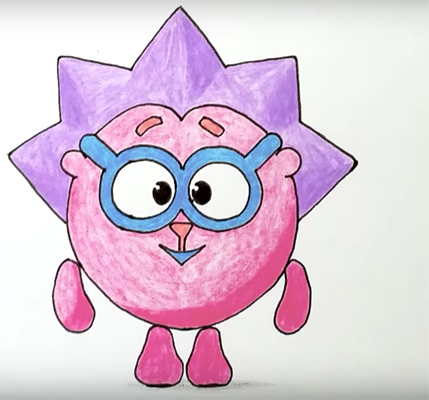 Крош Смешарики нарисовать поэтапно