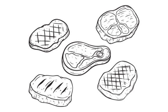 Мясо раскраска