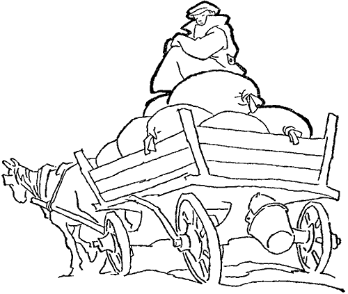 Иллюстрация к басне Крылова обоз