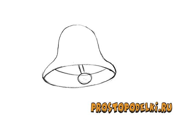 Поэтапное рисование колокольчика