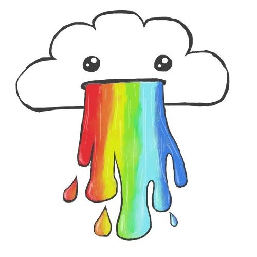 Облако с радугой изо рта
