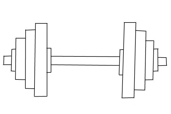 Гантели карандашом