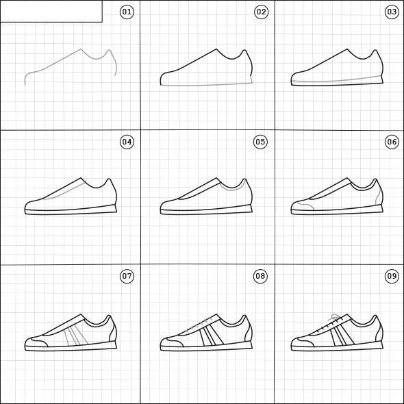 Туфли мужские нарисовать