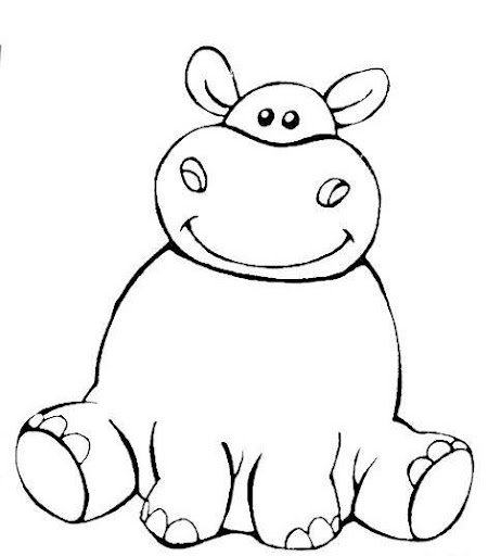 Бегемотик карандашом