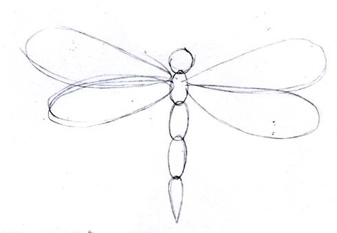 Симметричное рисование Стрекозы