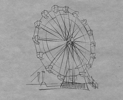 Колесо обозрения нарисовать