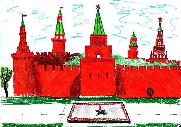 Московский Кремль рисунок