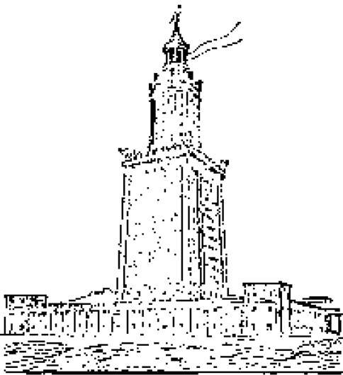 Фаросский Маяк в Александрии рисунок