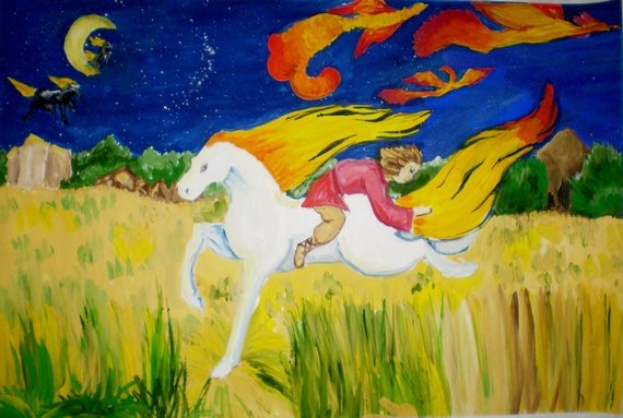 Конек горбунок рисунок для детей