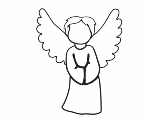 Поэтапное рисование ангела