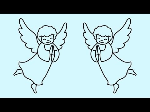 Крылья ангела карандашом