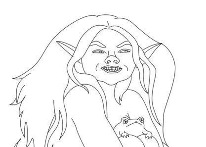 Кикимора Болотная для срисовки