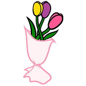 Рисование цветы в корзинке